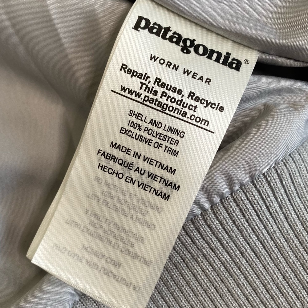 PATAGONIA GREY VINTAGE WORN WEAR COZY JACKET SIZE MED - Picture 3 of 8